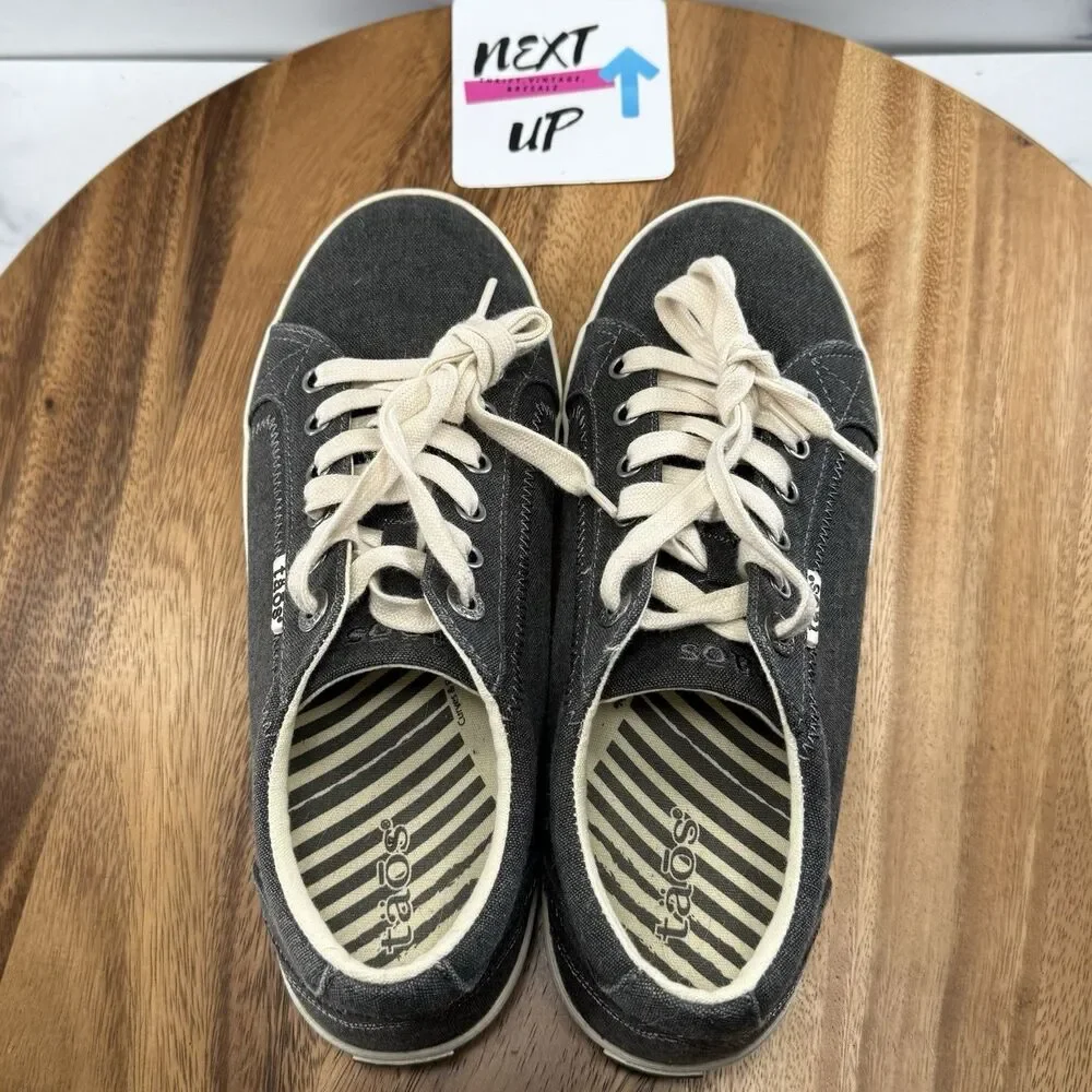 Womens Size 8-Taos Star Walking Shoes Sneakers Dark Gray Washed Denim Casual